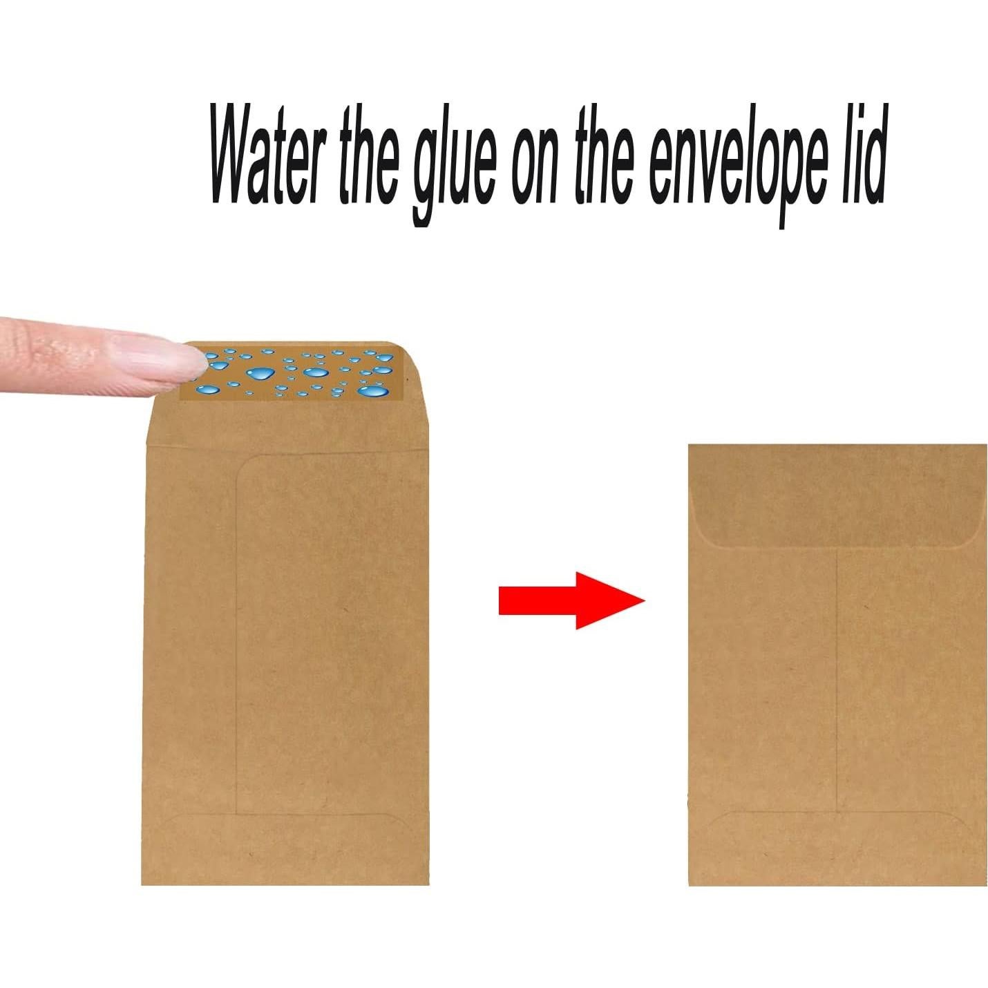 Paquete de 200 Sobres Kraft Autoadhesivos Bonfasvo 5.72x8.89cm