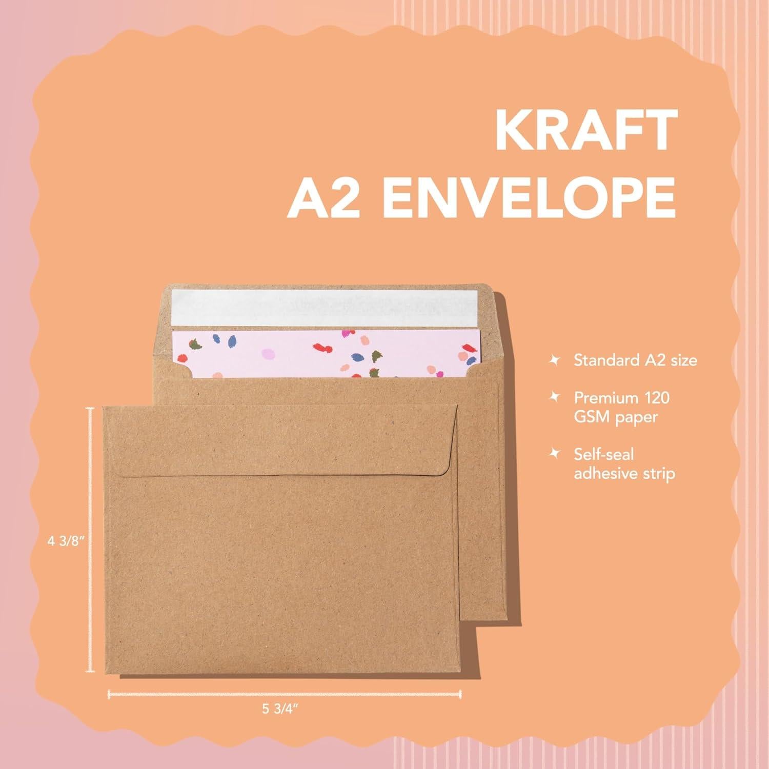 Pack It Chic - 110 Sobres Kraft A2 Autoadhesivos 0.48 kg