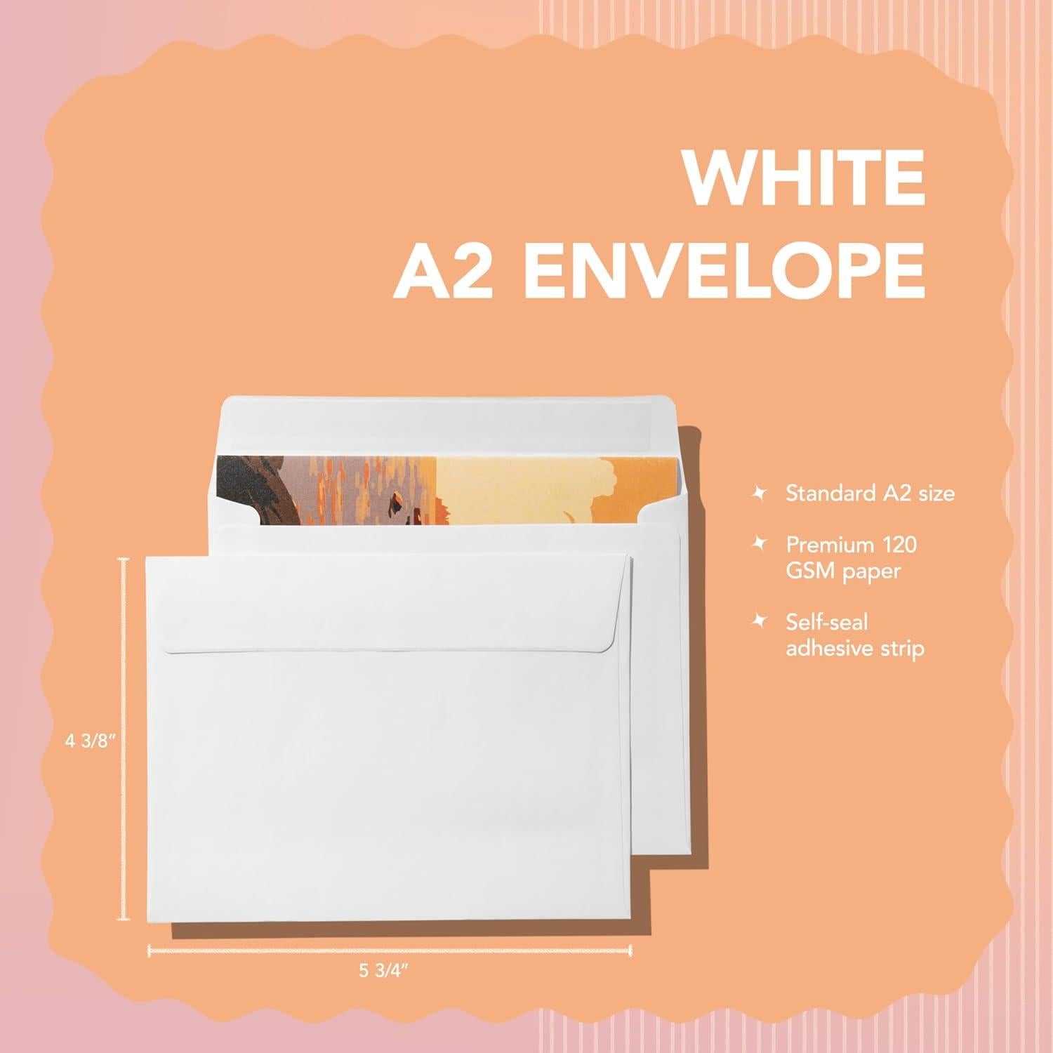 Pack It Chic Sobres A2 Blancos Autoadhesivos 110 Unidades