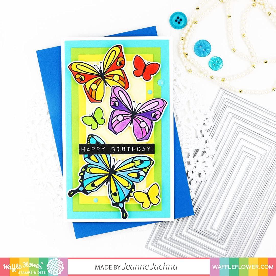 Troqueles anidados Mini Slimline Waffle Flower 14 piezas