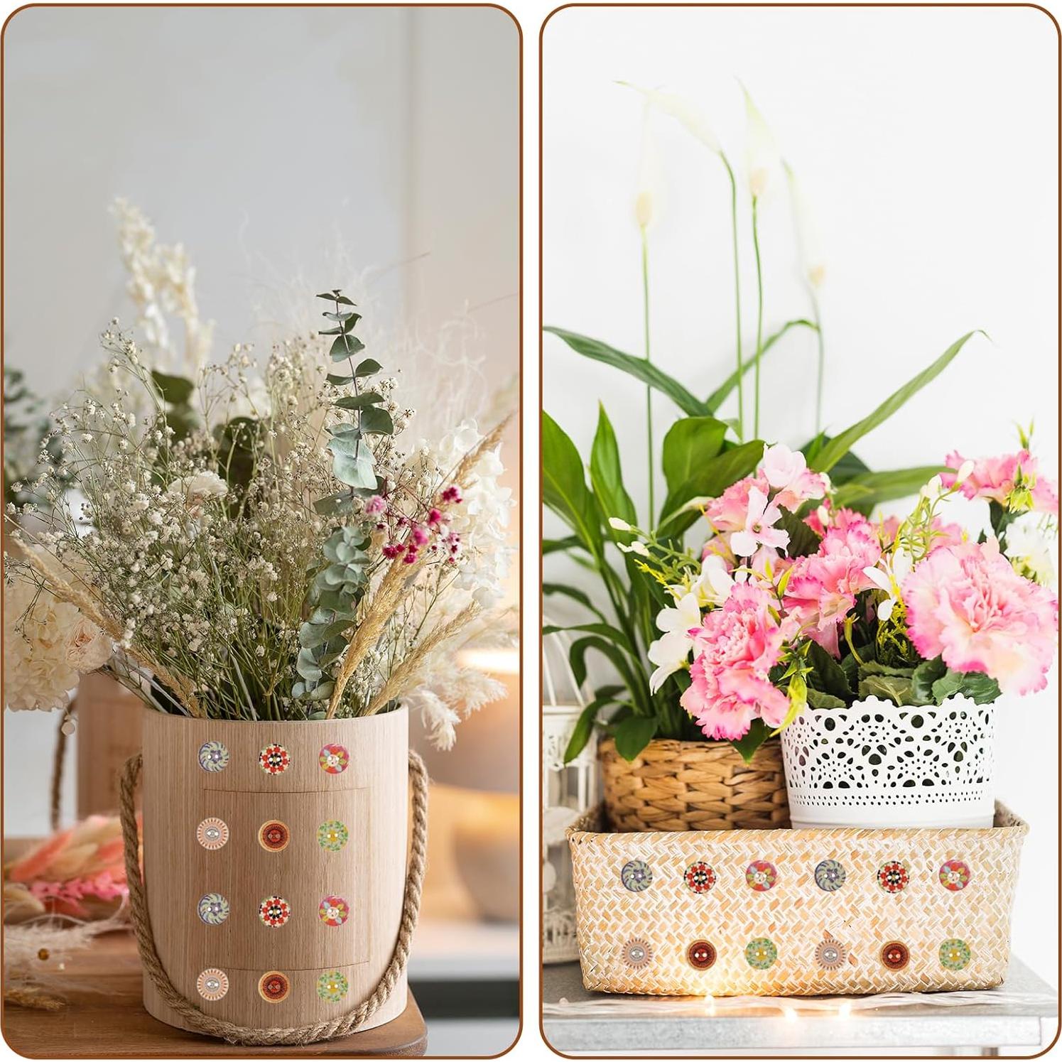 100 Botones de Madera Redondos Psyqtsuary 25mm Multicolor