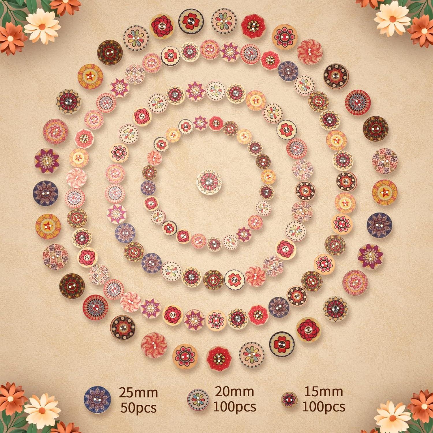 Botones de Madera Coloridos Jexine 400 Pcs para Manualidades