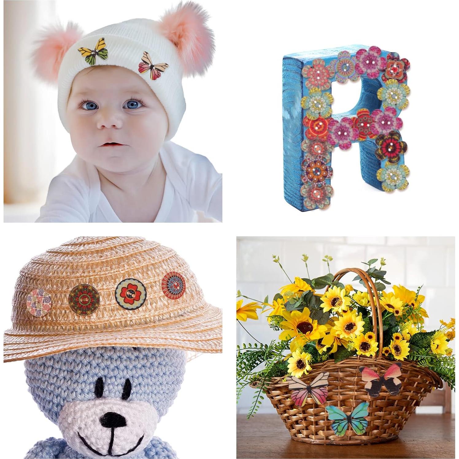 Botones de Madera Coloridos Jexine 400 Pcs para Manualidades