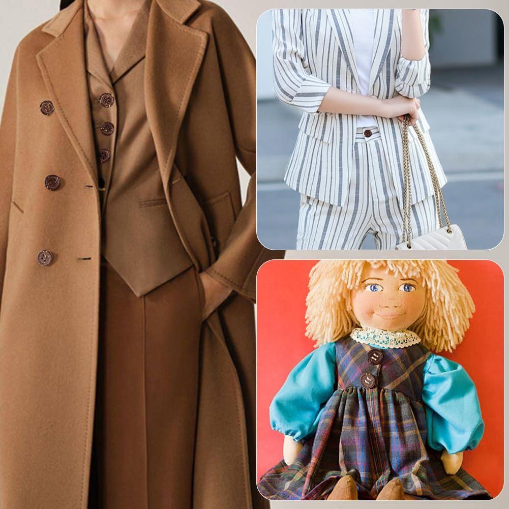 Botones de Madera CABODYALS 100 Pcs 15 mm Redondos Naturales