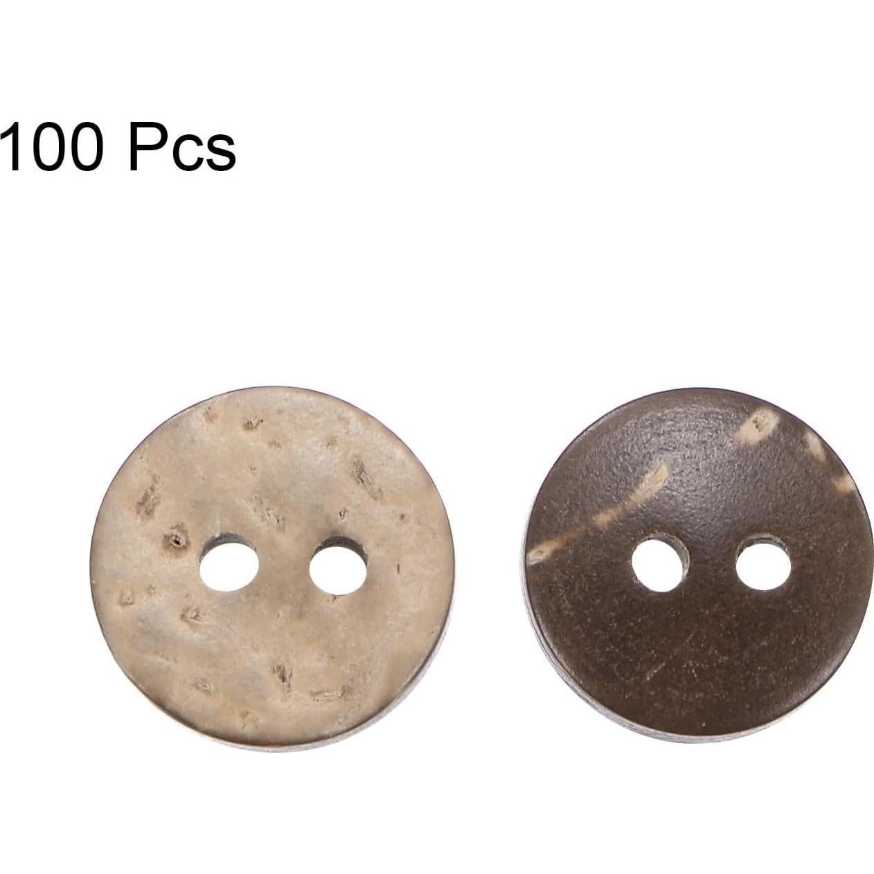 Botones de Costura HARFINGTON 100pcs 10mm Redondos de Madera