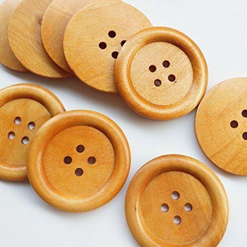 Botones de Madera Redondos Chenkou Craft 50mm 20pcs