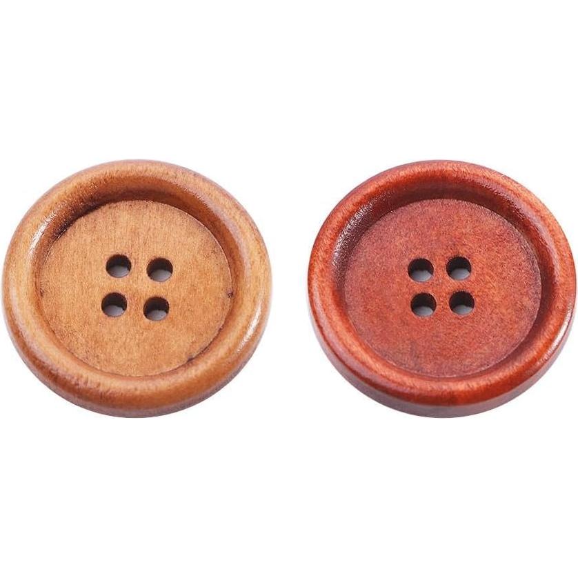 Botones Redondos de Madera Kopida 40 Pcs 25mm Duraderos