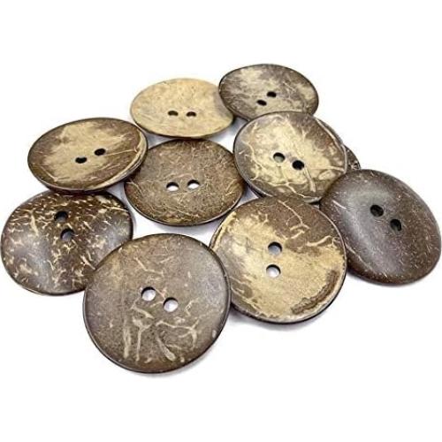 Botones de Coco Natural AMORNPHAN 50mm 10 Piezas para Costura