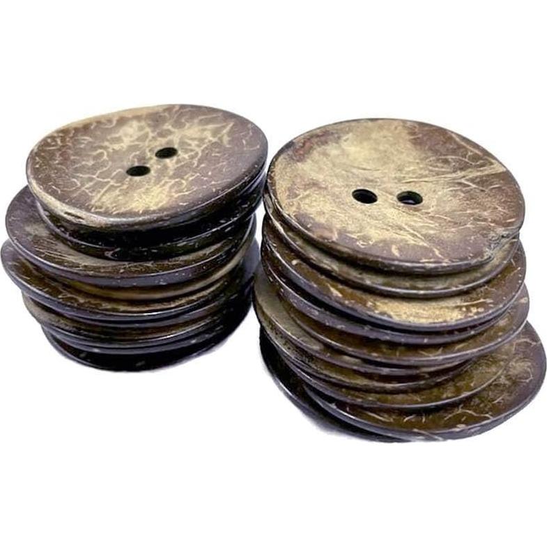Botones de Coco Natural AMORNPHAN 50mm 10 Piezas para Costura