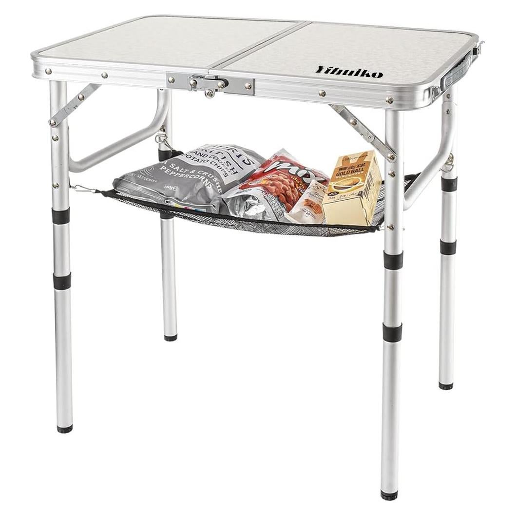 Mesa de Camping YihuiKo Plegable 3 Alturas con Malla