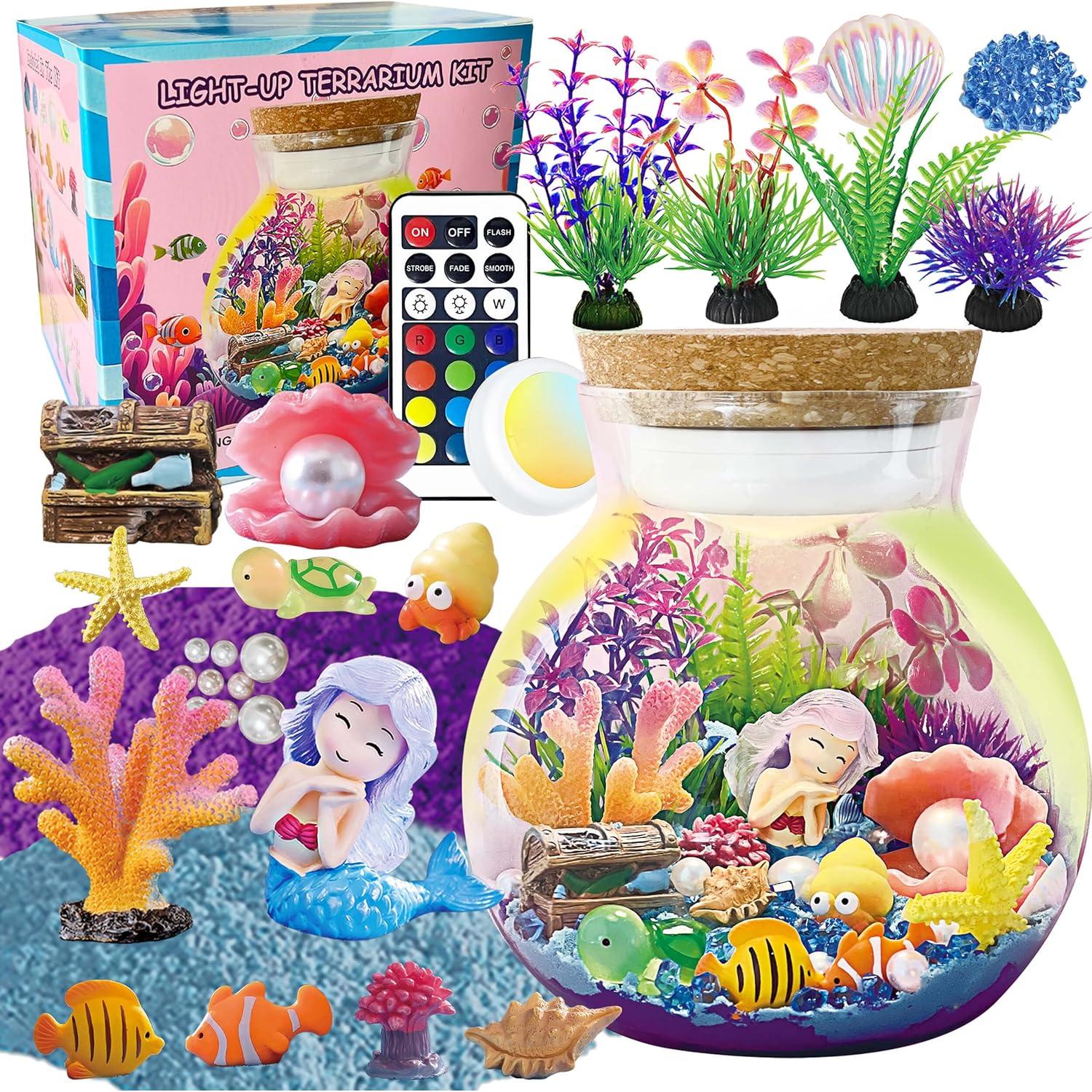 Kit de Terrario de Sirena EUHQY para Niñas 5 a 12 Años