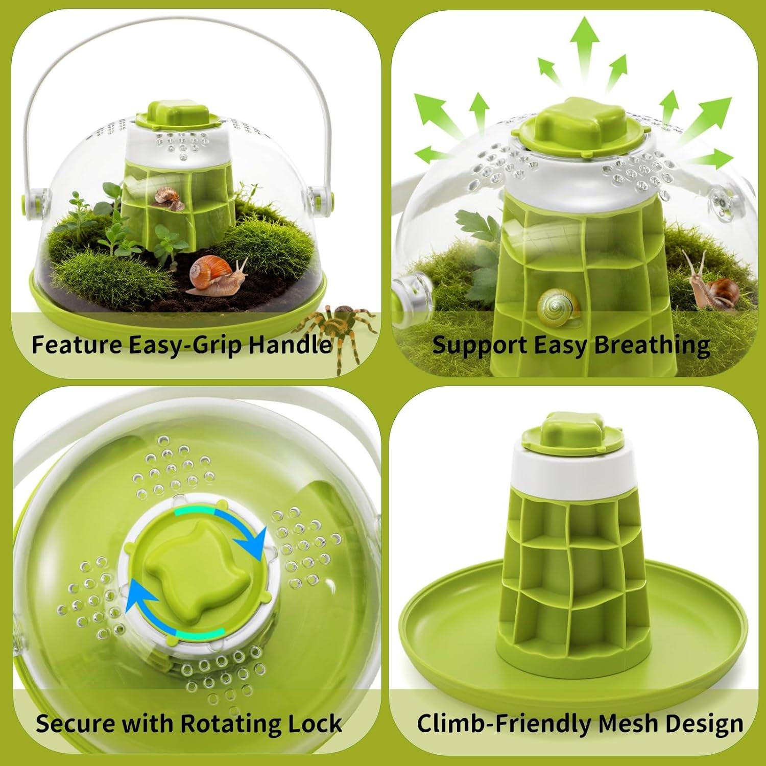 Caja de Cría para Caracoles ELFULLY 20.3cm con Ventilación