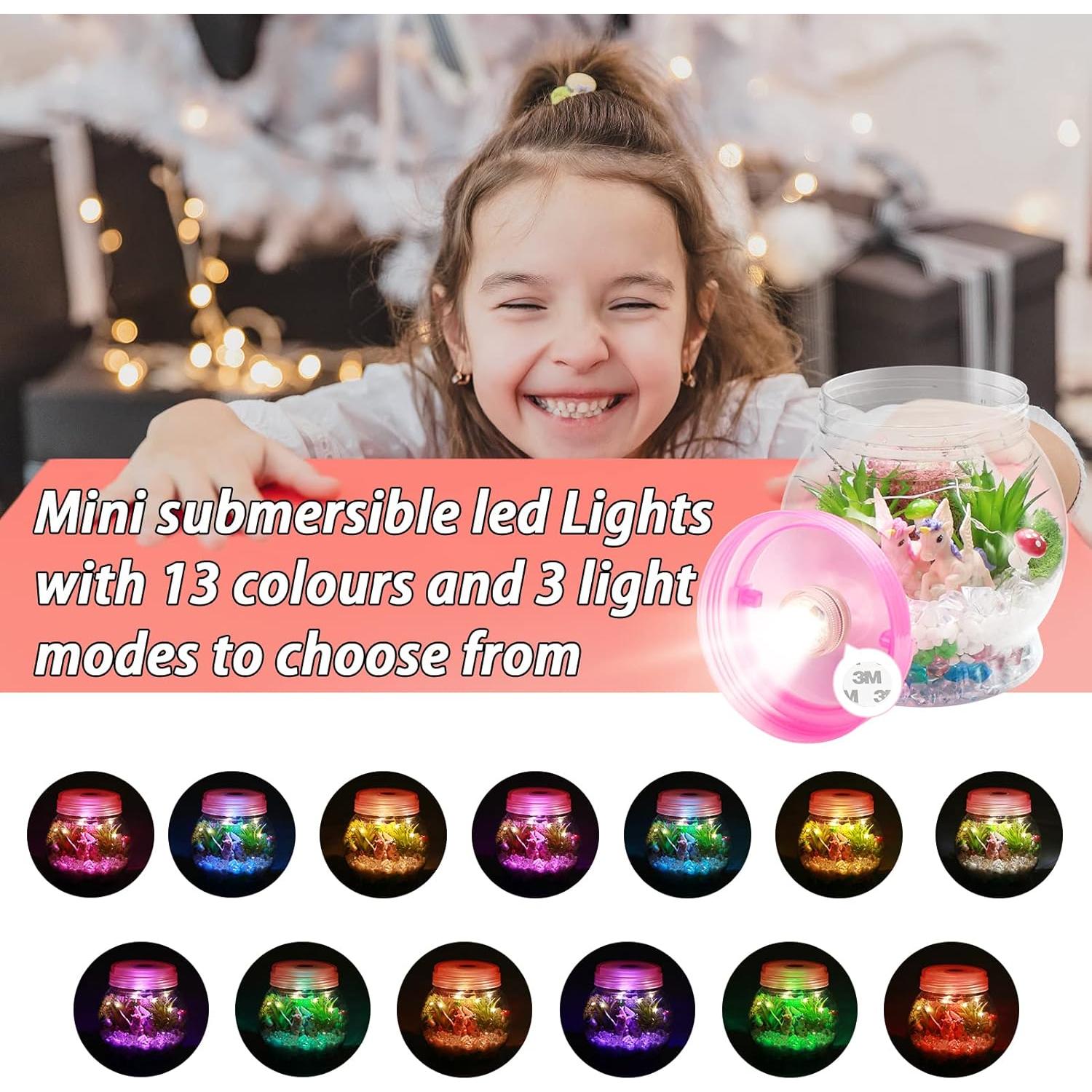 Kit de Terrario Unicornio Iluminado DIY Futurera 14.48x12.7 cm