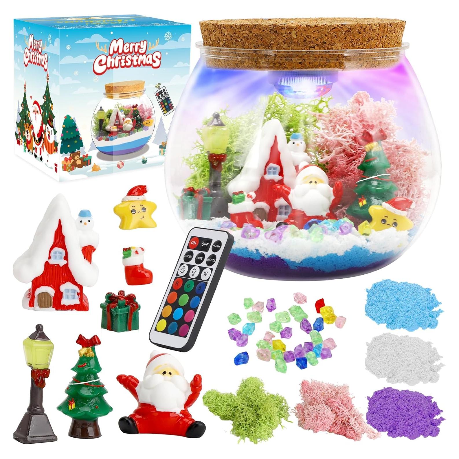 Kit de Terrario Iluminado FYHMDC Navidad DIY para Niñas 4-12 Años