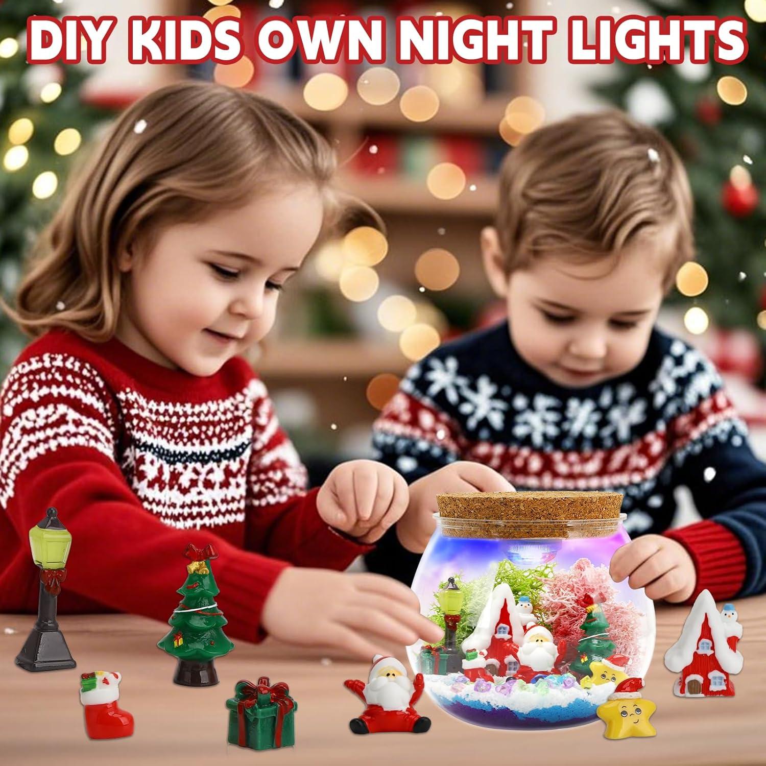 Kit de Terrario Iluminado FYHMDC Navidad DIY para Niñas 4-12 Años