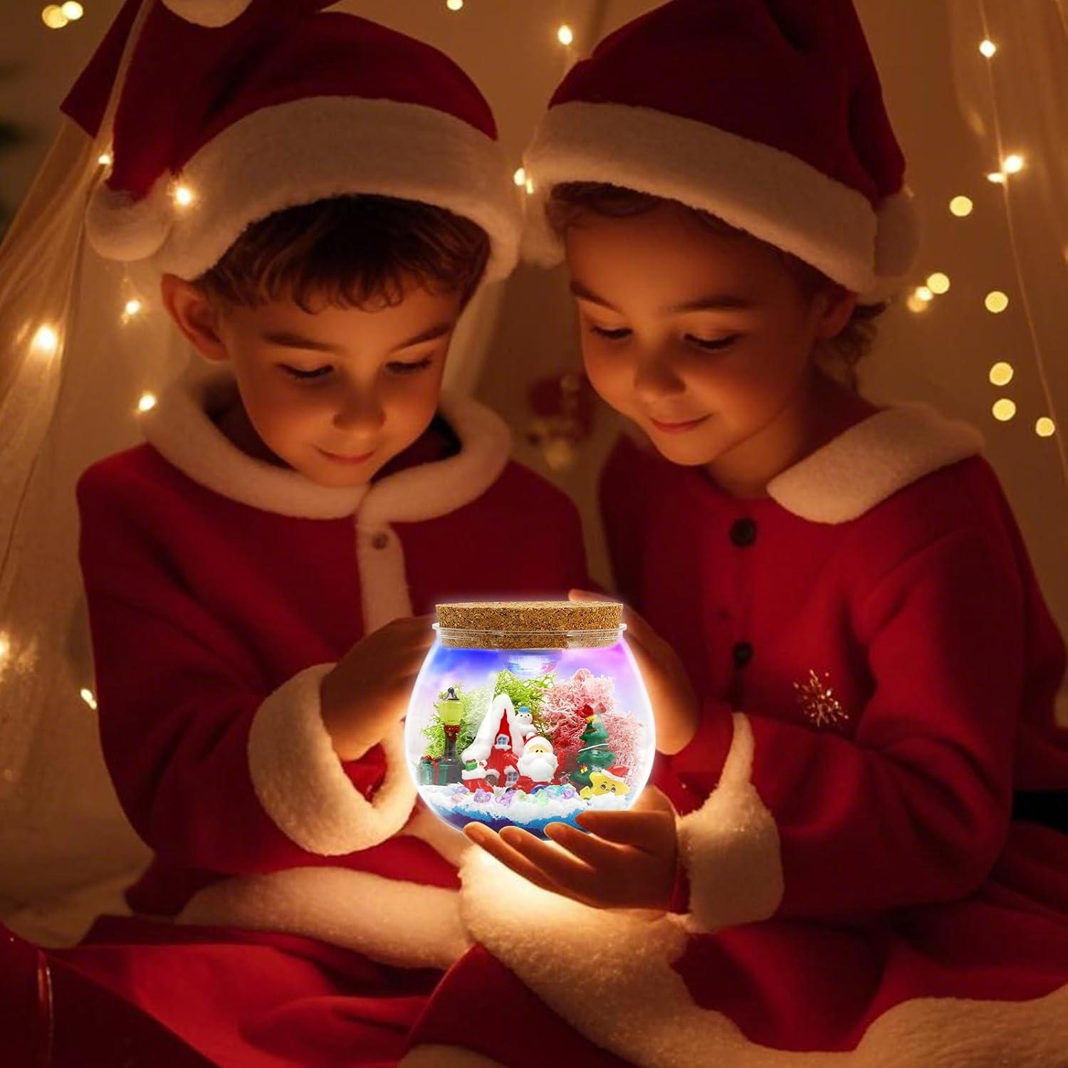 Kit de Terrario Iluminado FYHMDC Navidad DIY para Niñas 4-12 Años