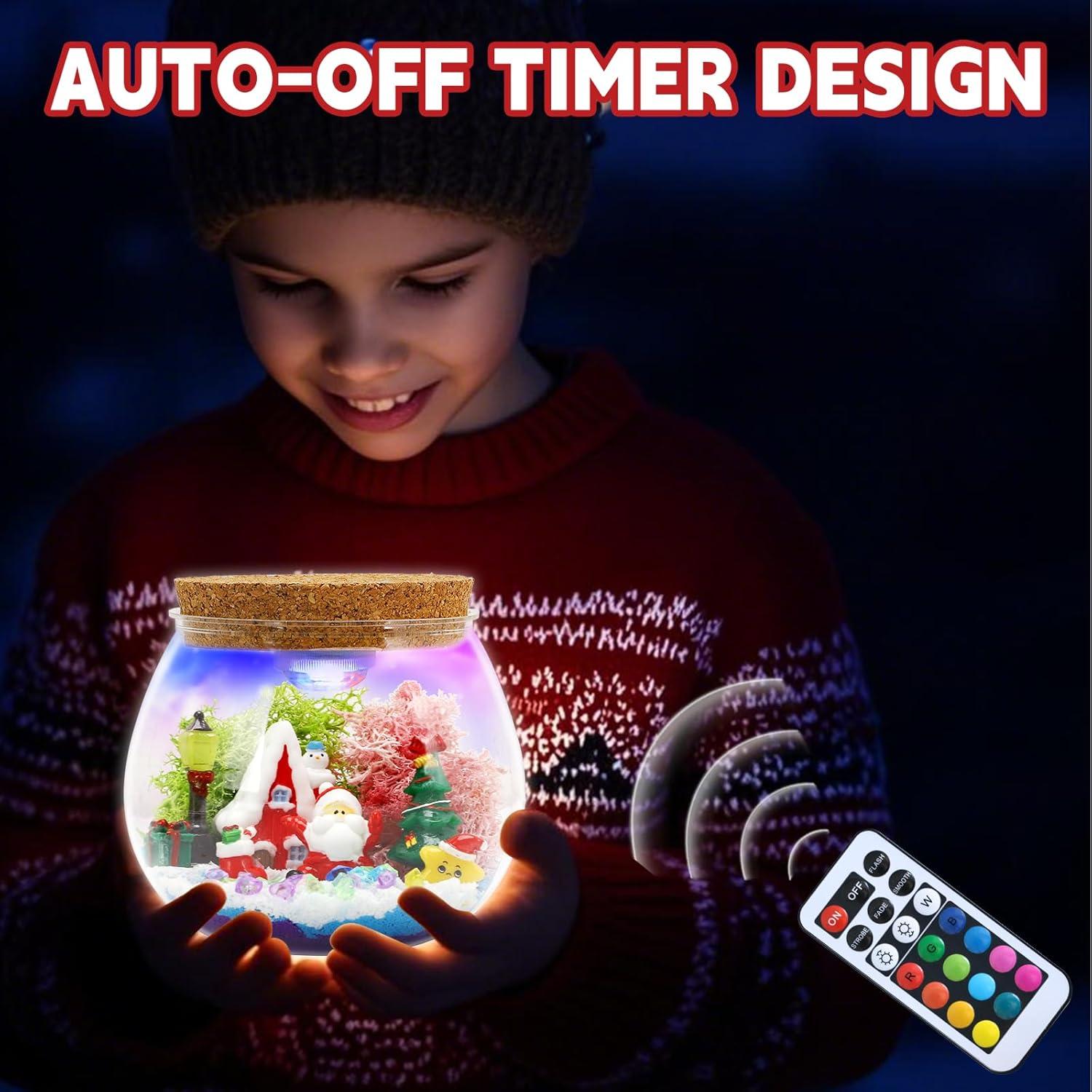 Kit de Terrario Iluminado FYHMDC Navidad DIY para Niñas 4-12 Años