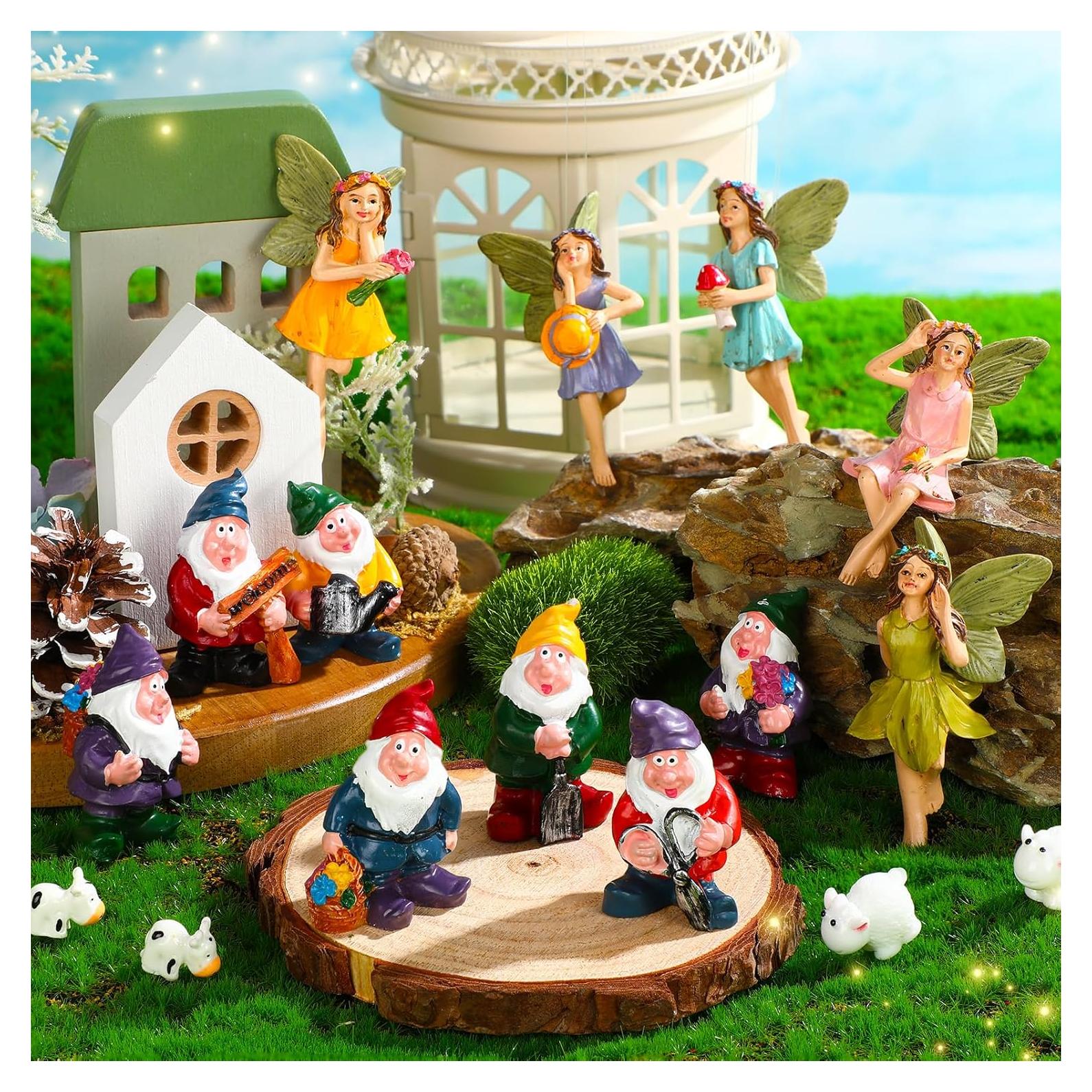Kit de Jardín 47 Piezas Geetery Figuras de Hadas y Gnomos