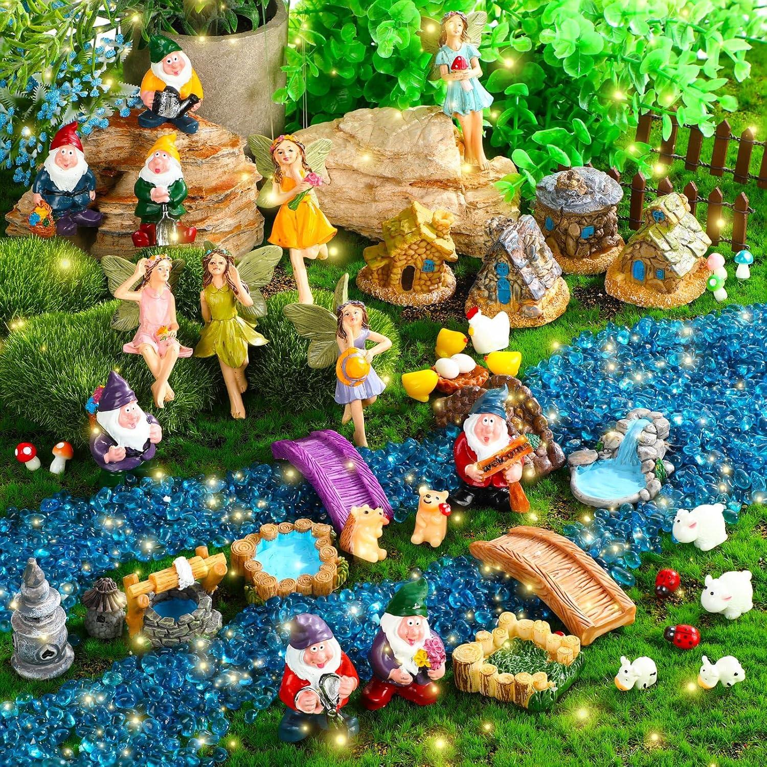 Kit de Jardín 47 Piezas Geetery Figuras de Hadas y Gnomos