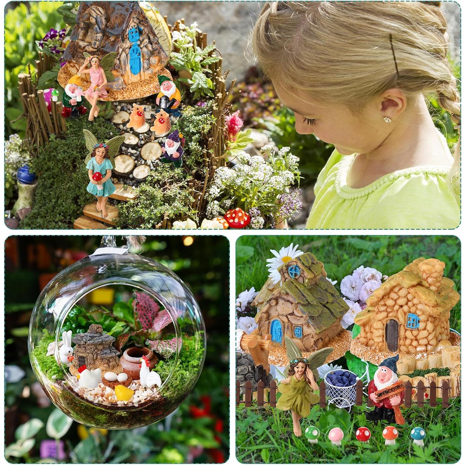 Kit de Jardín 47 Piezas Geetery Figuras de Hadas y Gnomos