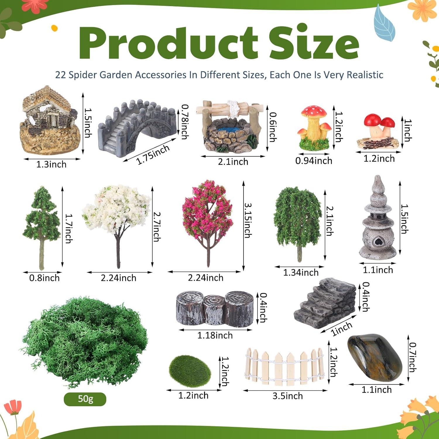 Conjunto de Miniaturas para Hábitat de Arañas Saltadoras RoundFunny