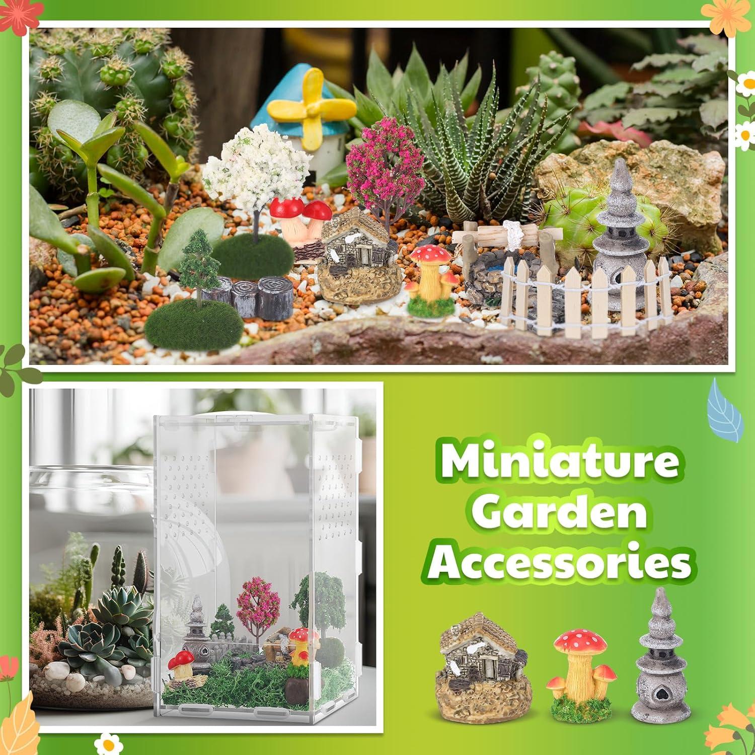 Conjunto de Miniaturas para Hábitat de Arañas Saltadoras RoundFunny