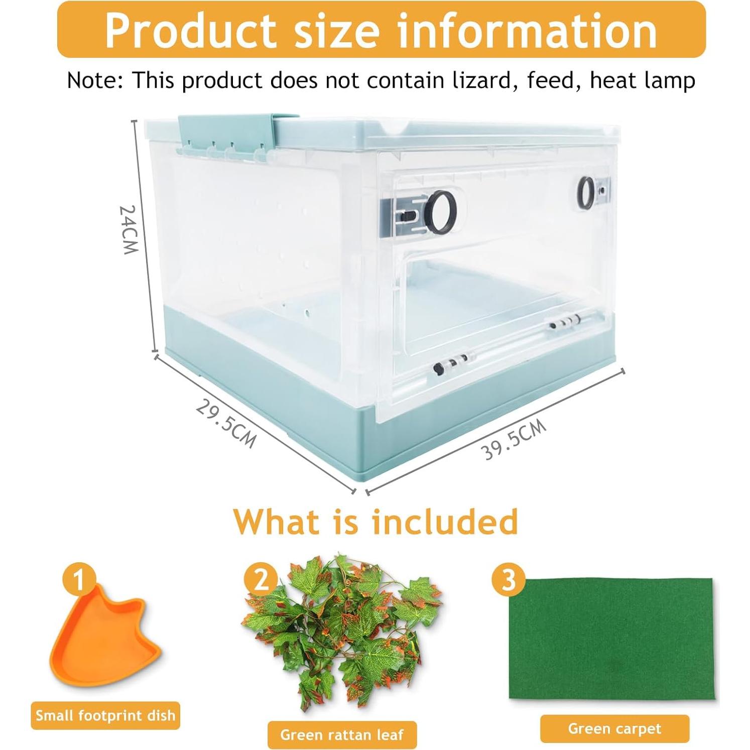 Kits de Terrario Plegable RunDuck para Reptiles - Azul Mediano