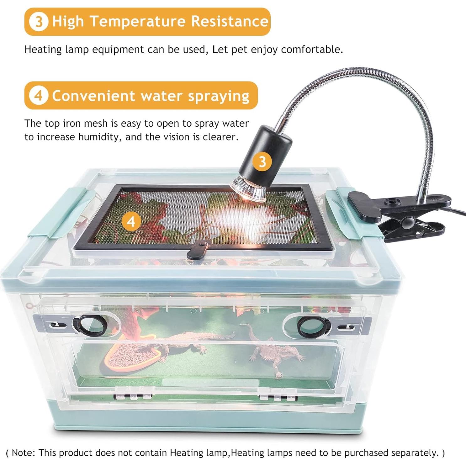 Kits de Terrario Plegable RunDuck para Reptiles - Azul Mediano