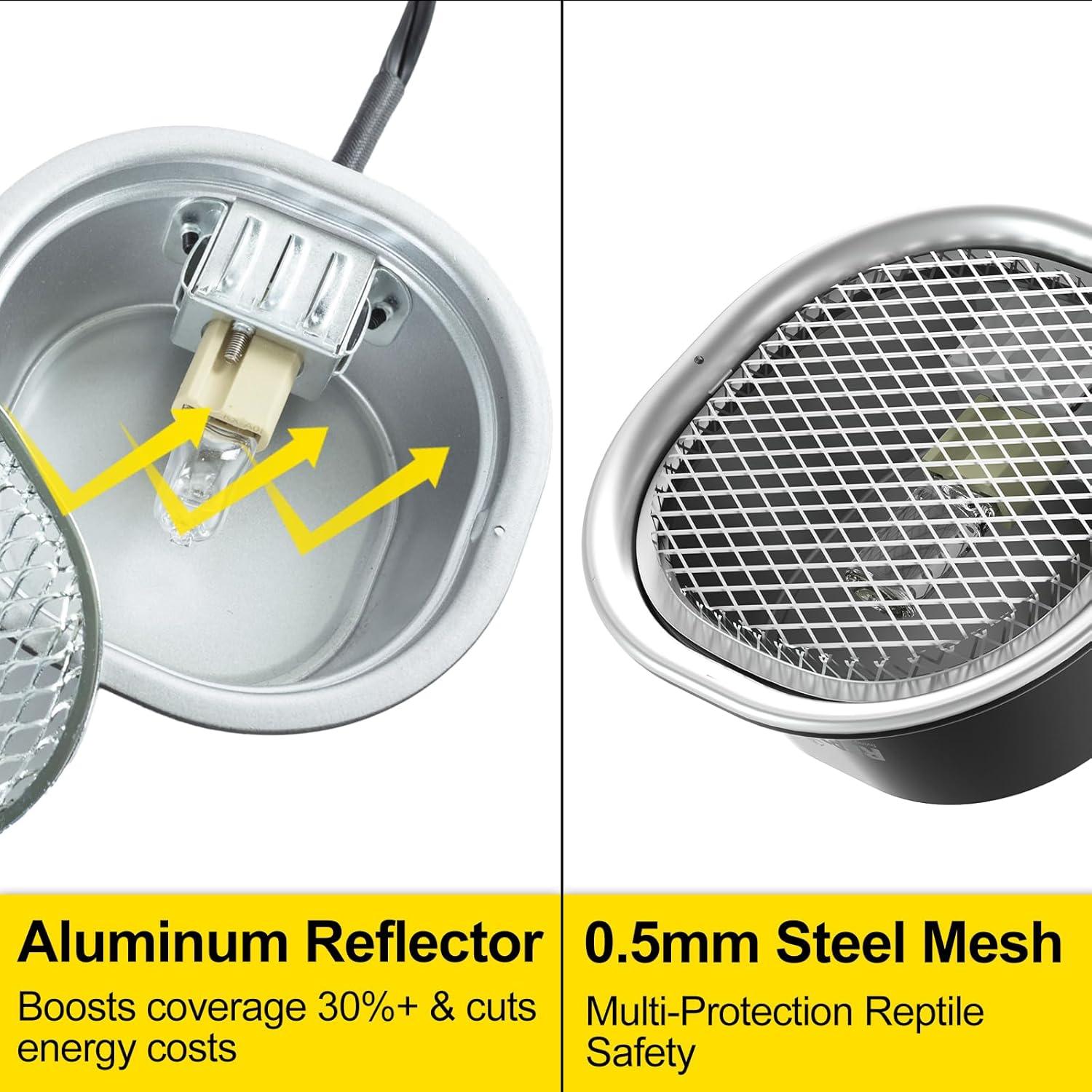 Kit Lámpara de Calor Reptil G9 CAVACHEW 50W con Capucha