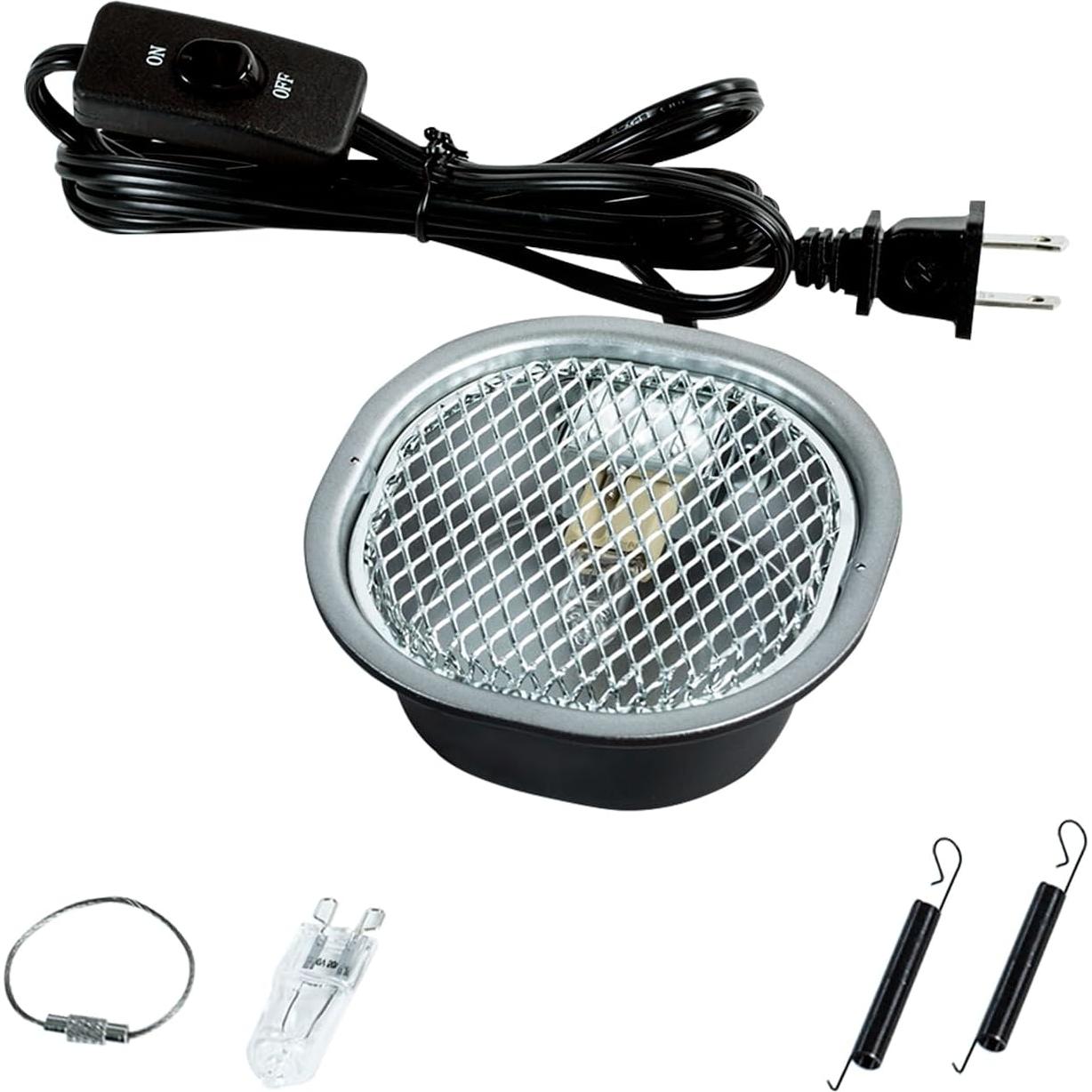 Kit Lámpara de Calor Reptil G9 CAVACHEW 50W con Capucha