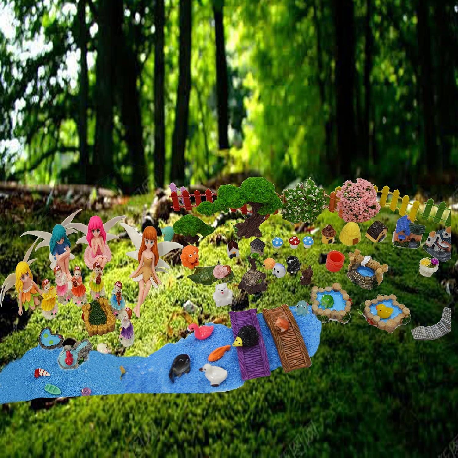 Kit de Jardín de Hadas Besterry 110 Pcs - Accesorios Miniatura