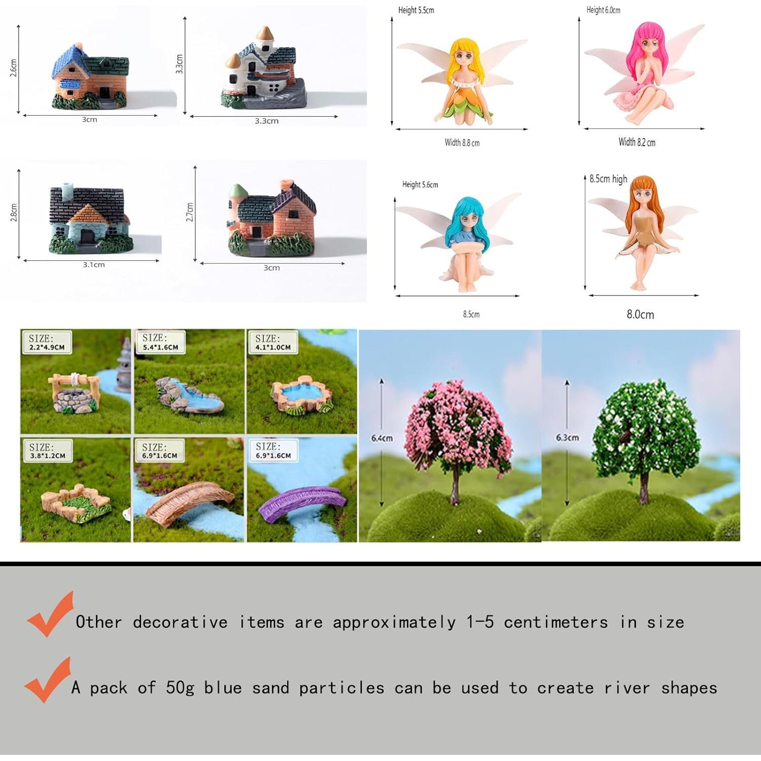 Kit de Jardín de Hadas Besterry 110 Pcs - Accesorios Miniatura