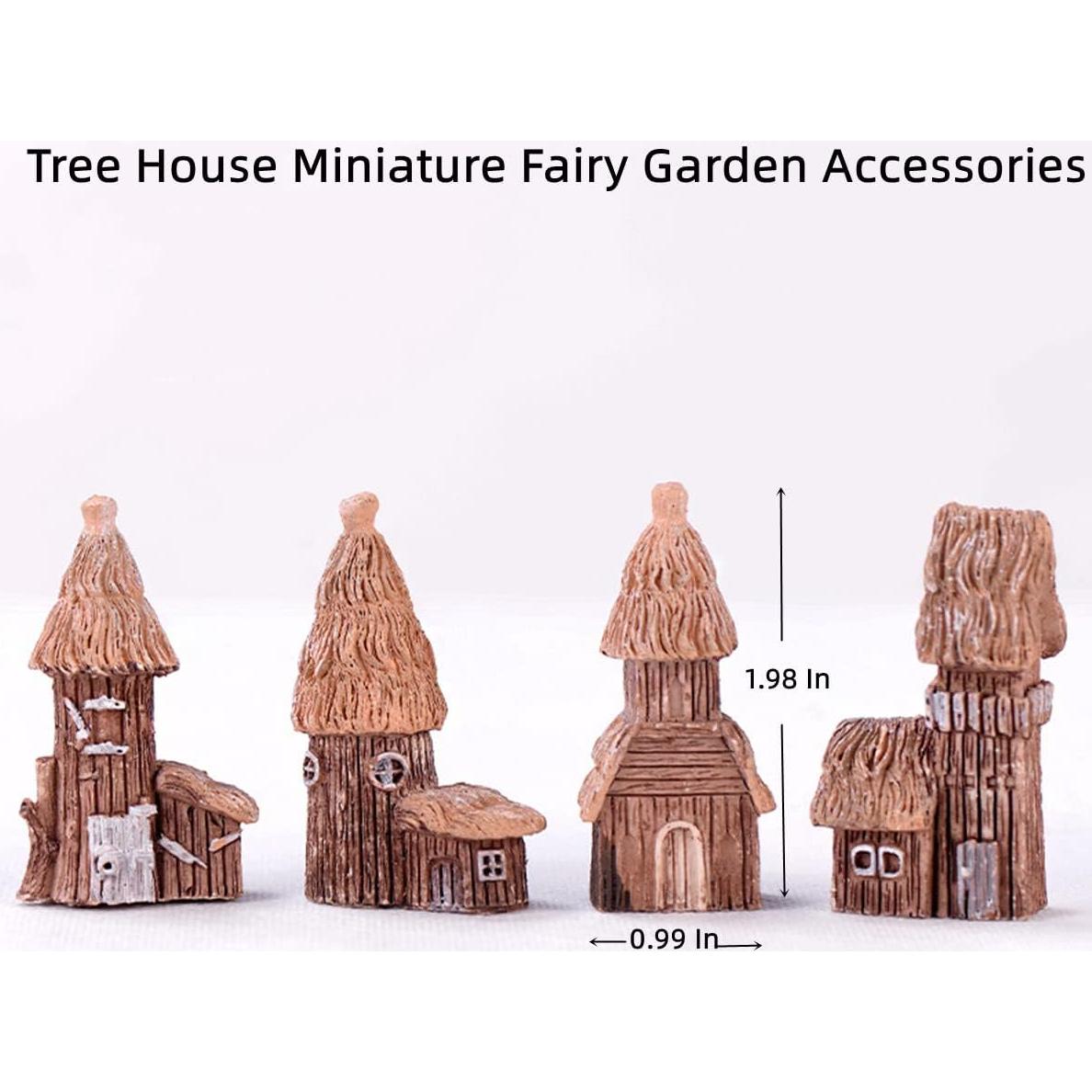 Accesorios de Jardín de Hadas LONCESS, 4 Piezas Miniatura