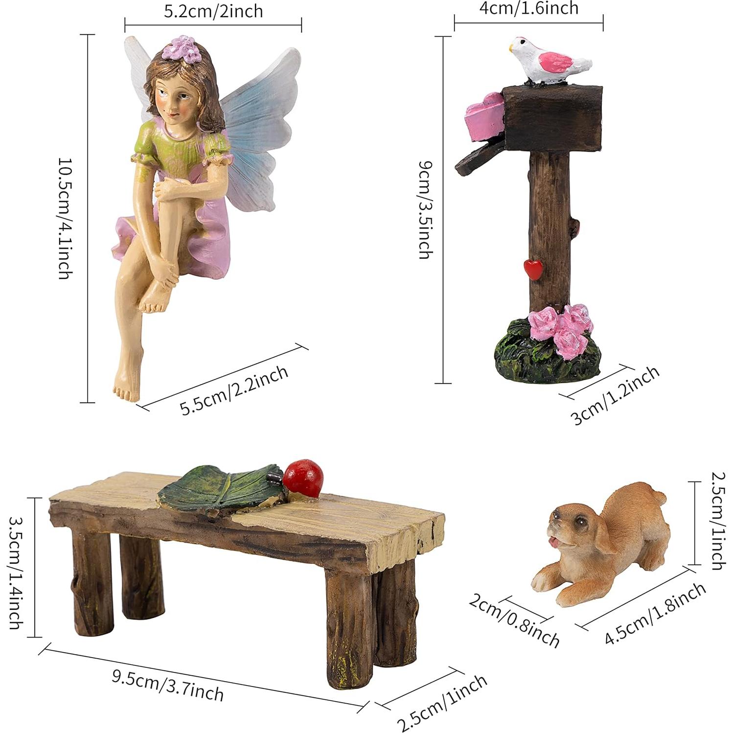 Kit de Accesorios para Jardín de Hadas MUAMAX Miniaturas