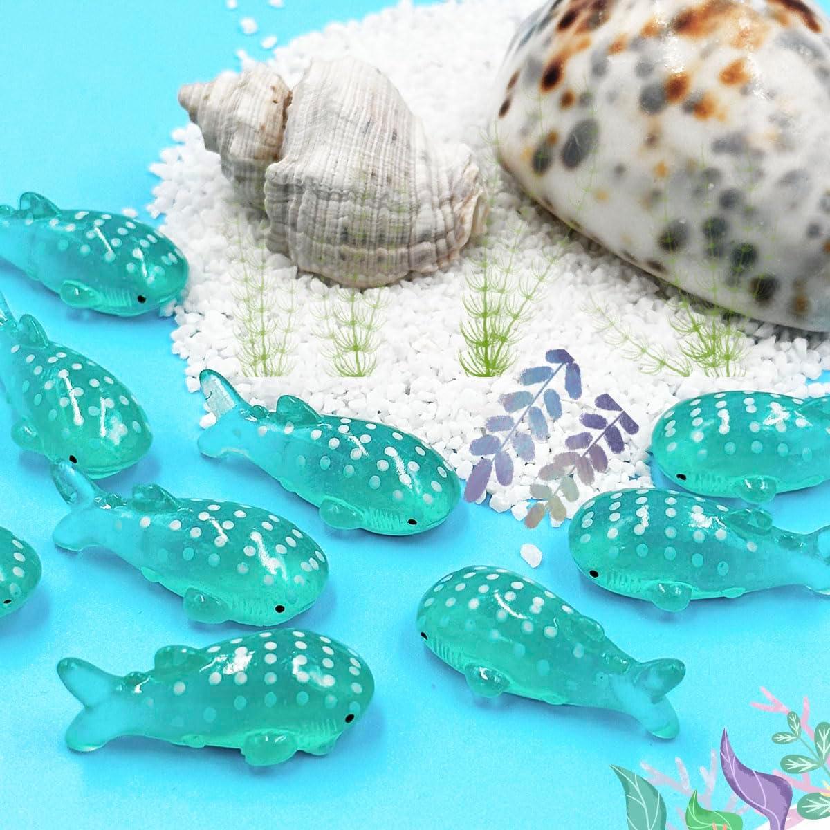 Figuritas Miniatura de Ballena Suartus - 30 Piezas de Resina