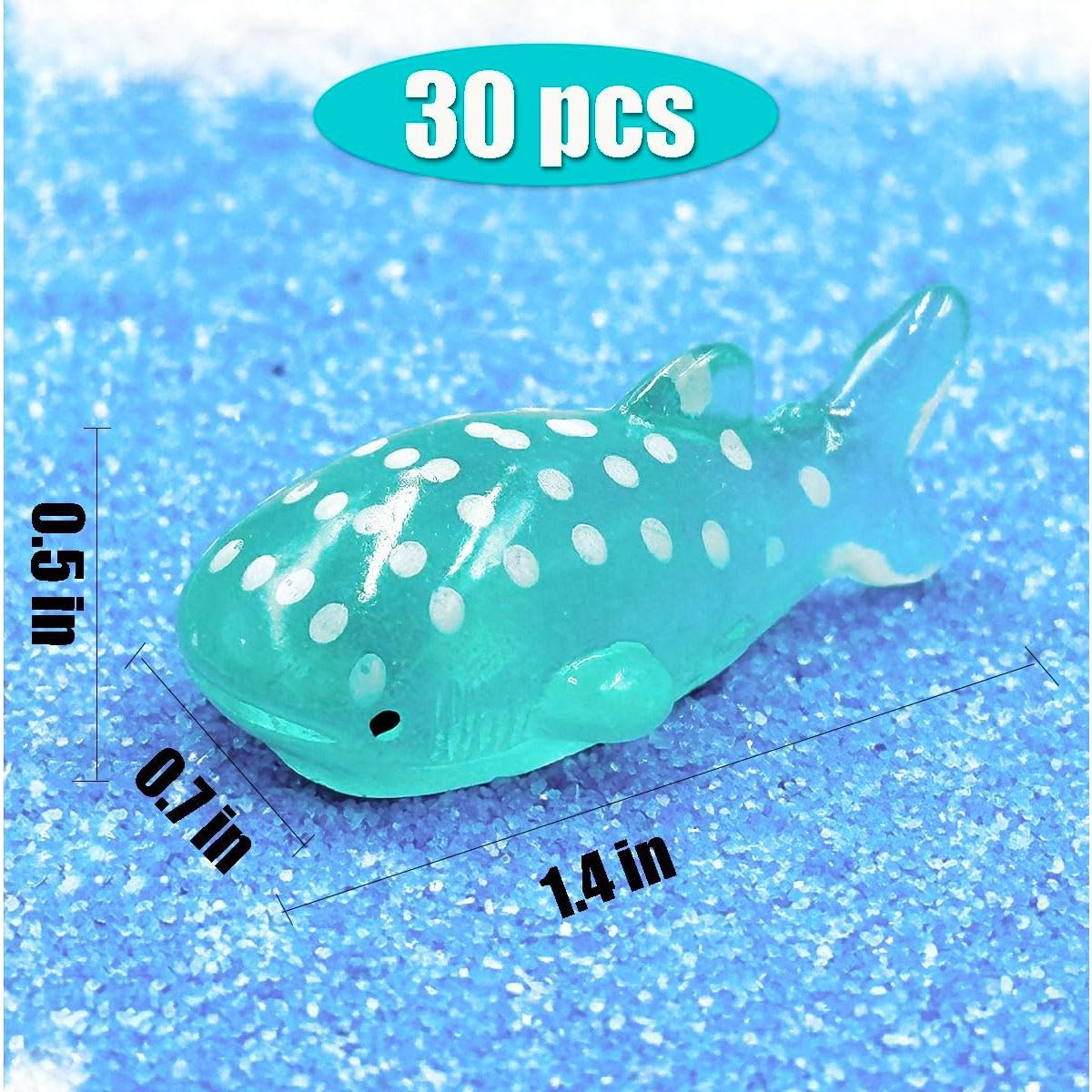 Figuritas Miniatura de Ballena Suartus - 30 Piezas de Resina