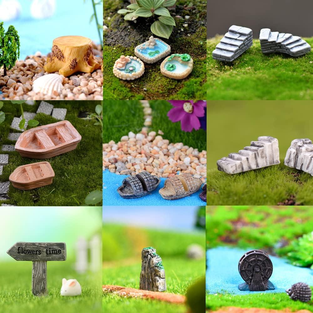 20 Accesorios para Jardín de Hadas JKanruh - Resina Miniatura