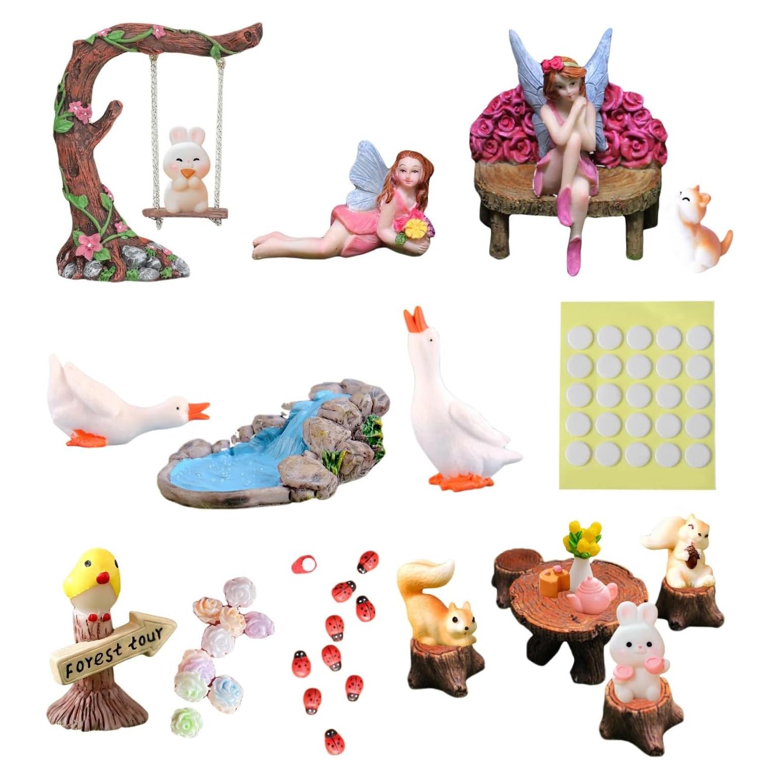 Juego de columpio de hadas en miniatura Annowaway 42 piezas