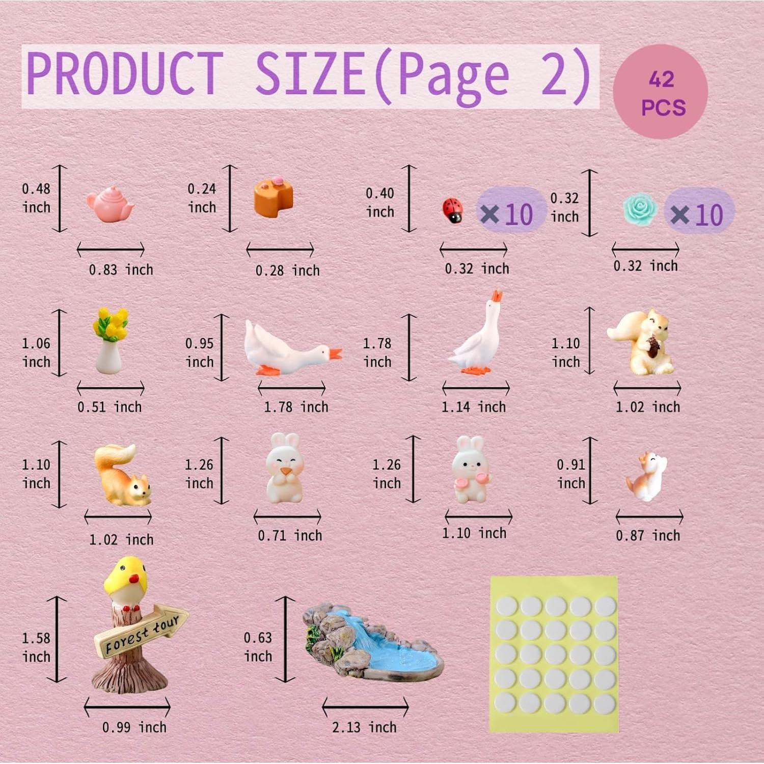 Juego de columpio de hadas en miniatura Annowaway 42 piezas