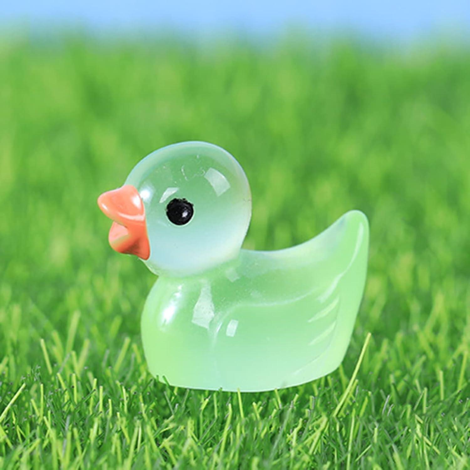 10 Figuras de Patos Miniatura Rojo Rosa PurYupearl