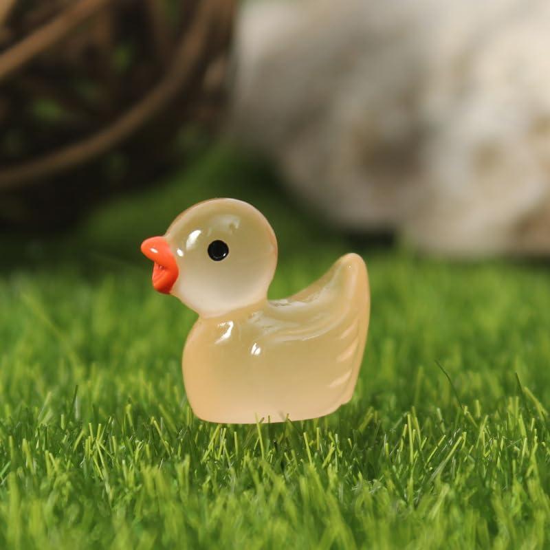 10 Figuras de Patos Miniatura Rojo Rosa PurYupearl