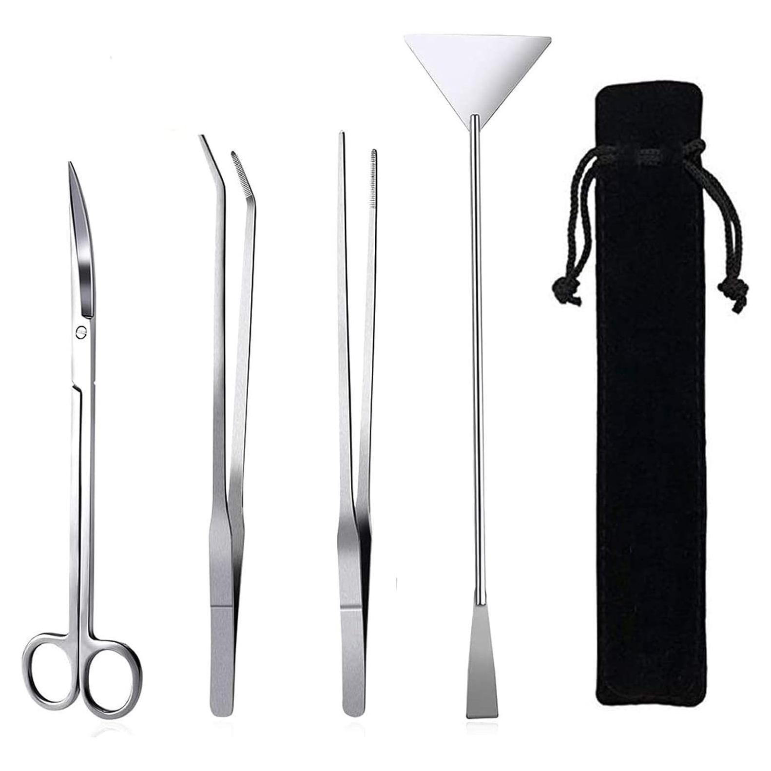 Set de Herramientas de Acuascaping Jeeco 4 en 1 Acero Inoxidable