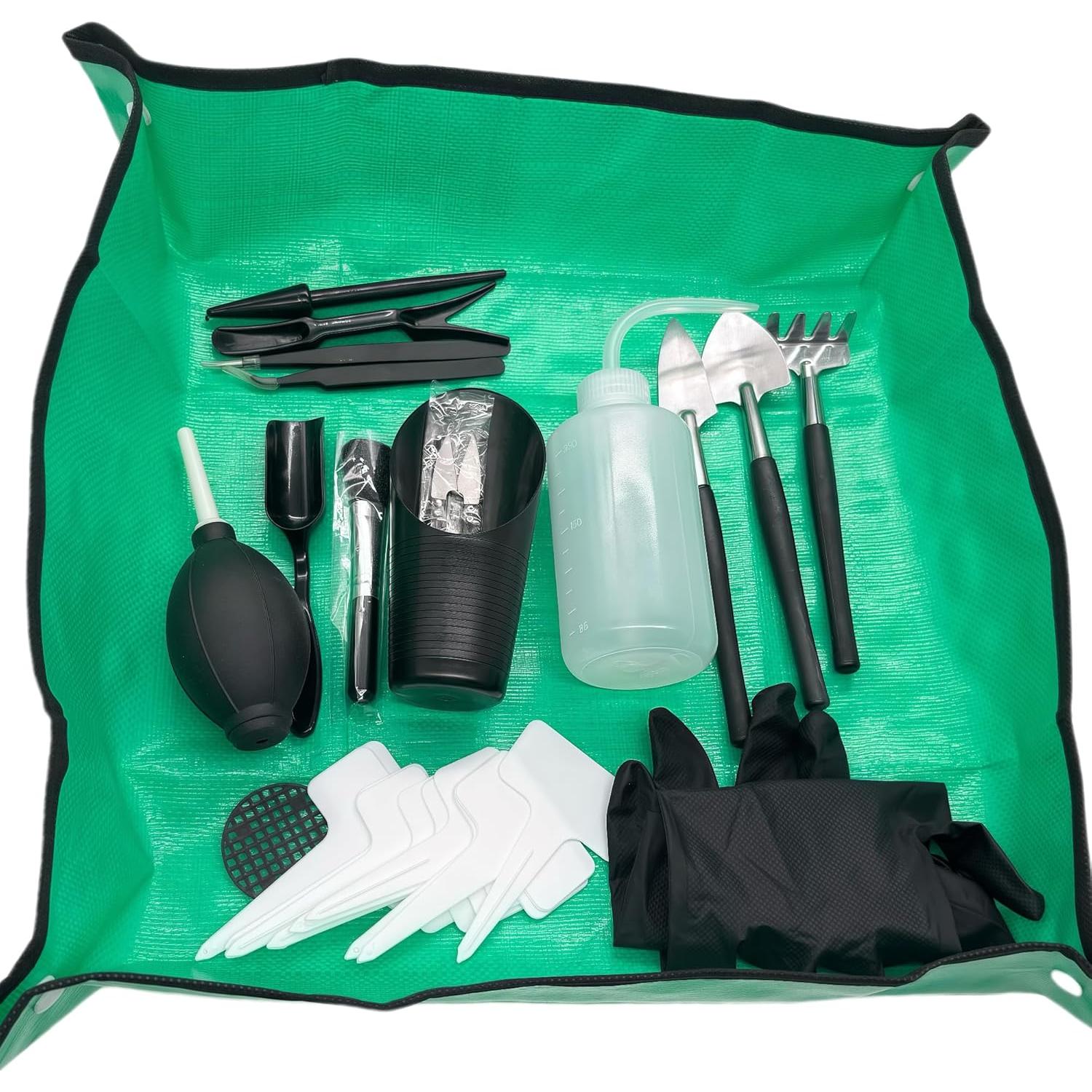 Juego de Herramientas para Suculentas LUFOX 35PCS con Alfombrilla