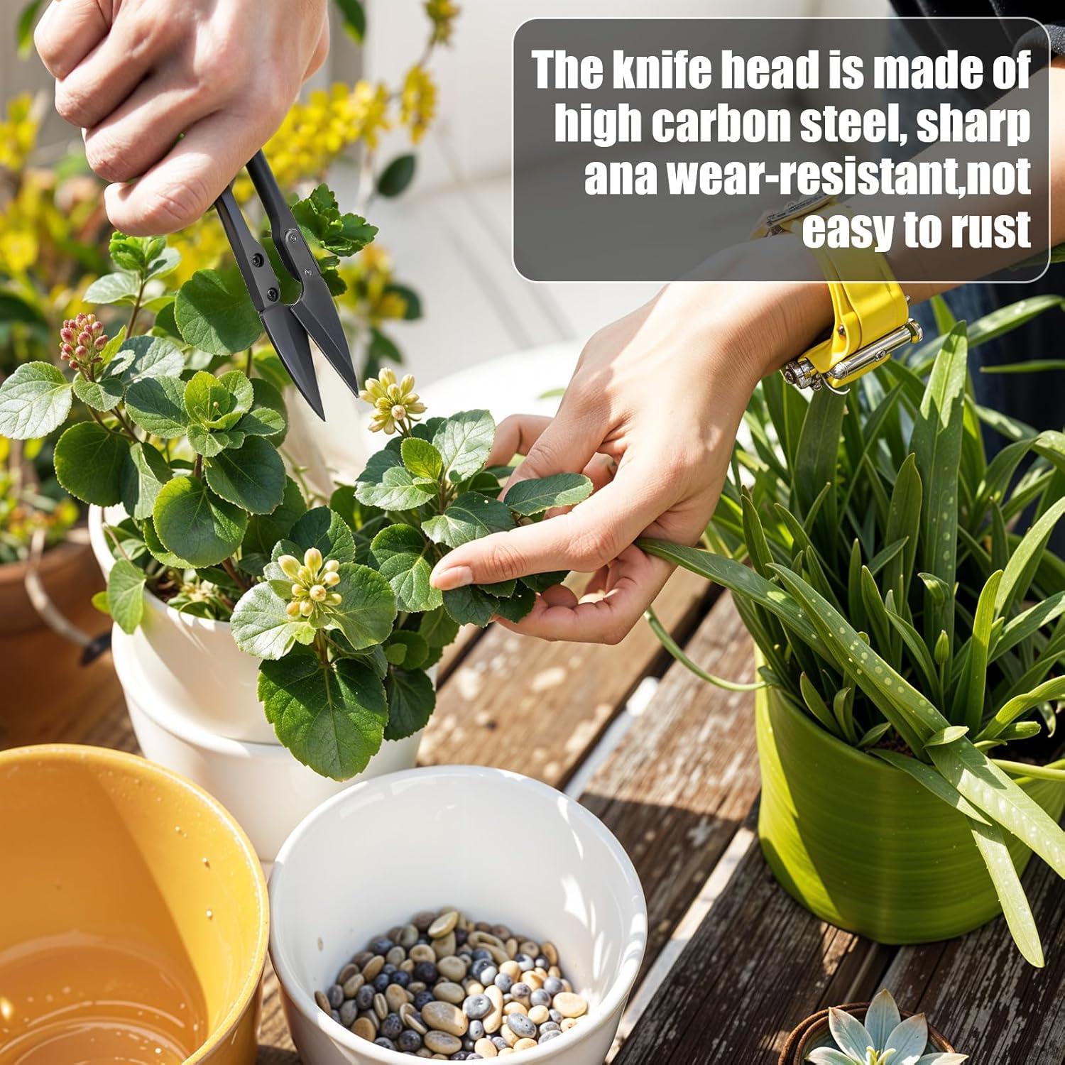 Set de 4 Mini Tijeras de Poda HJZHII - Acero Inoxidable 10.5cm