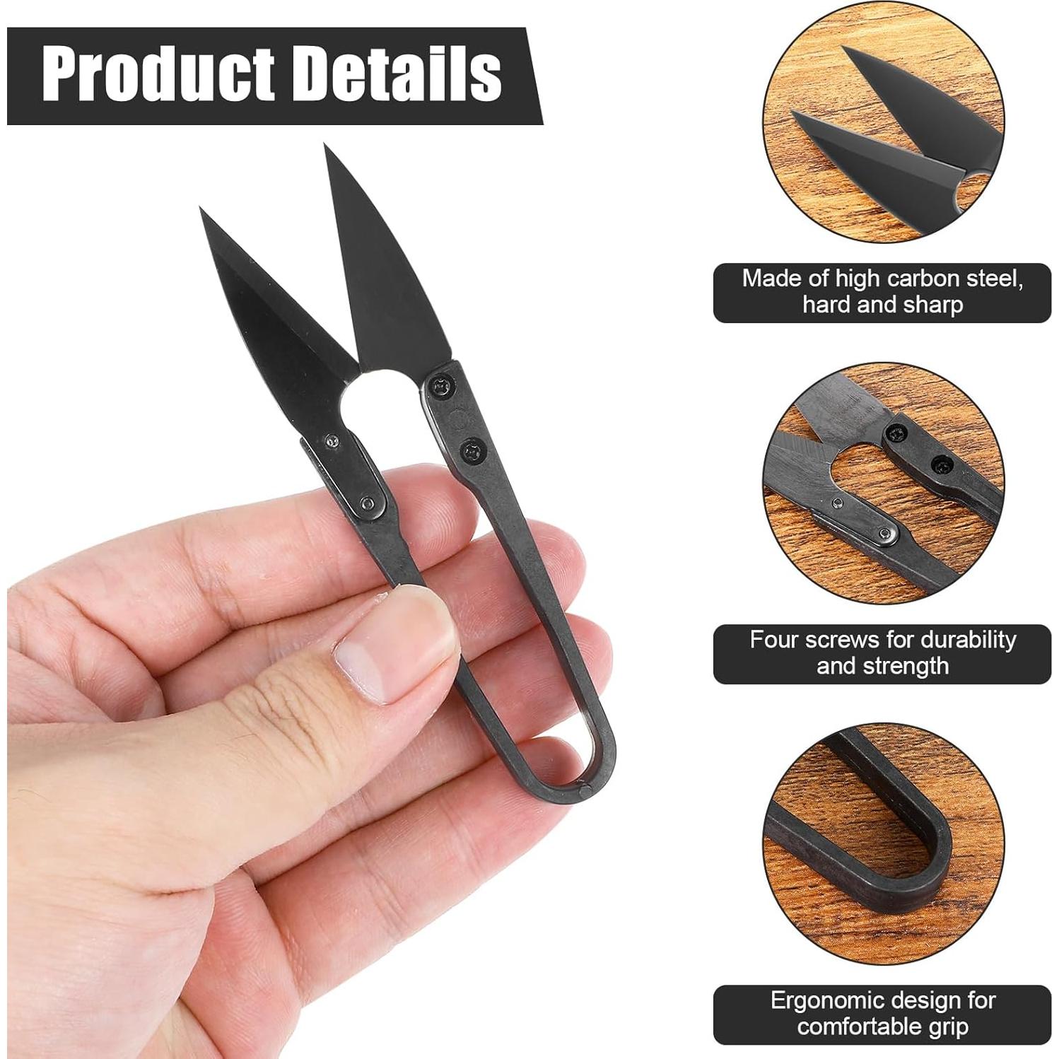 Set de 4 Mini Tijeras de Poda HJZHII - Acero Inoxidable 10.5cm