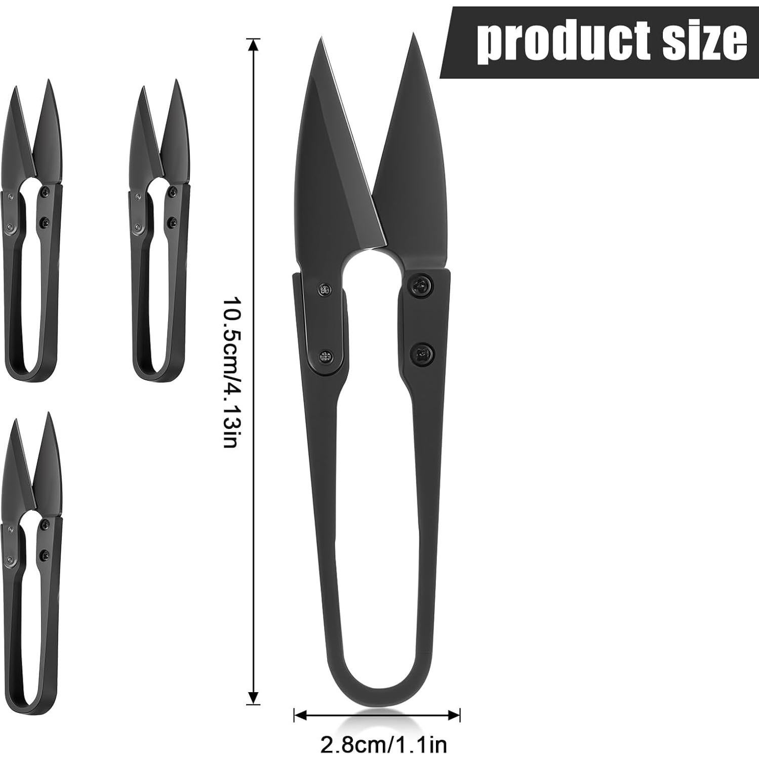 Set de 4 Mini Tijeras de Poda HJZHII - Acero Inoxidable 10.5cm