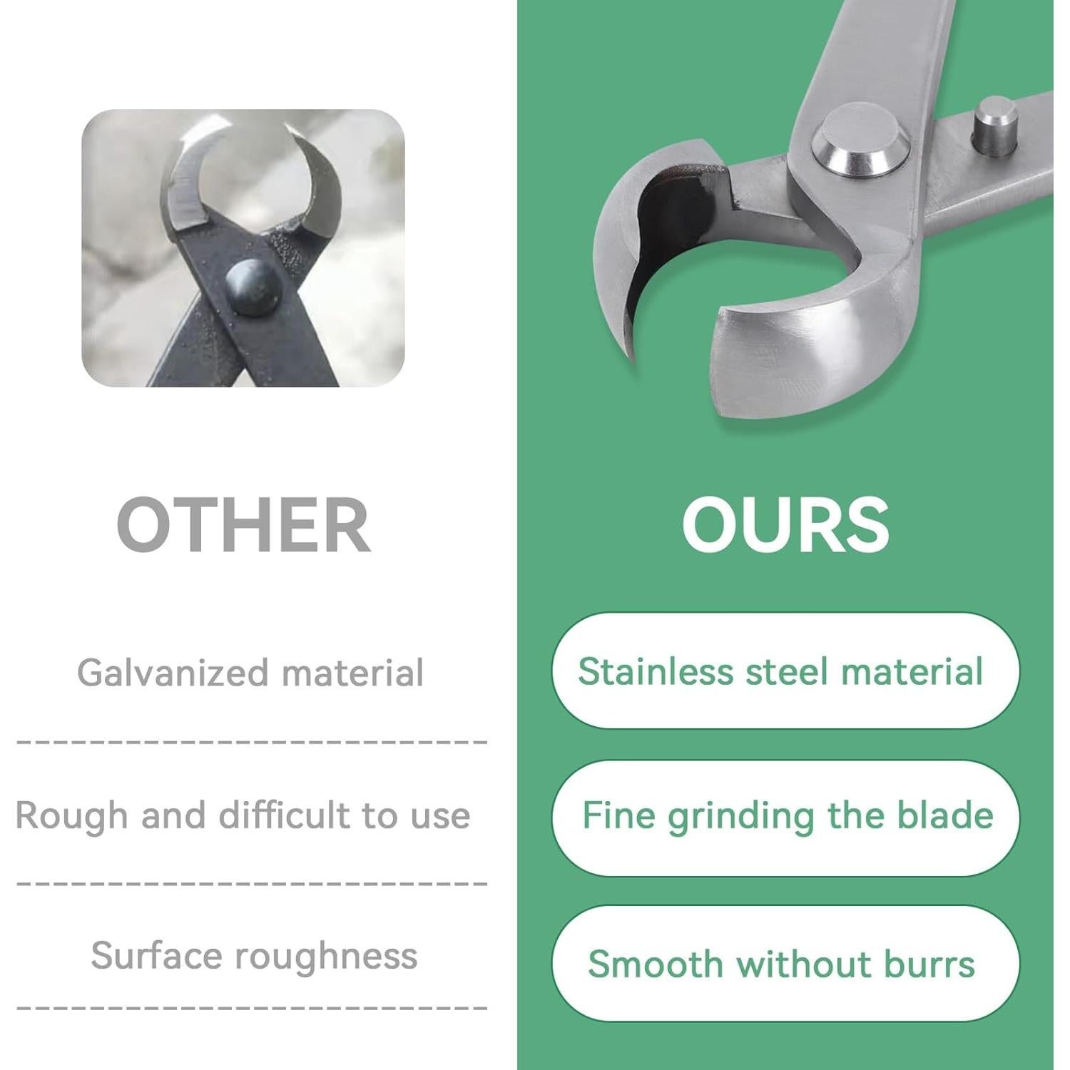 Cortador de Ramas de Bonsai Agatige 180mm Acero Inoxidable