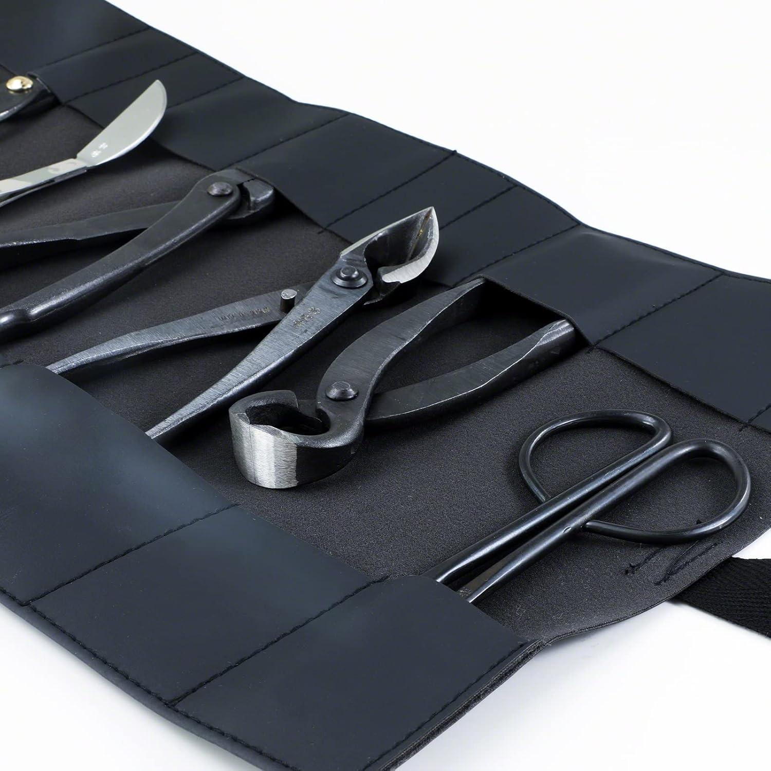 Funda de Herramientas de Bonsai Wazakura 16 Bolsillos Cuero PU