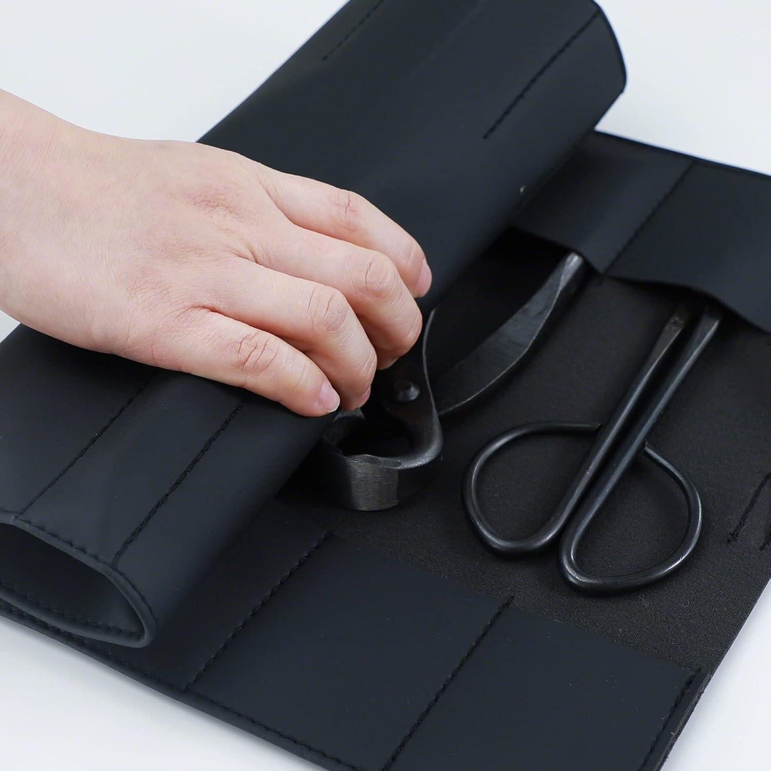 Funda de Herramientas de Bonsai Wazakura 16 Bolsillos Cuero PU