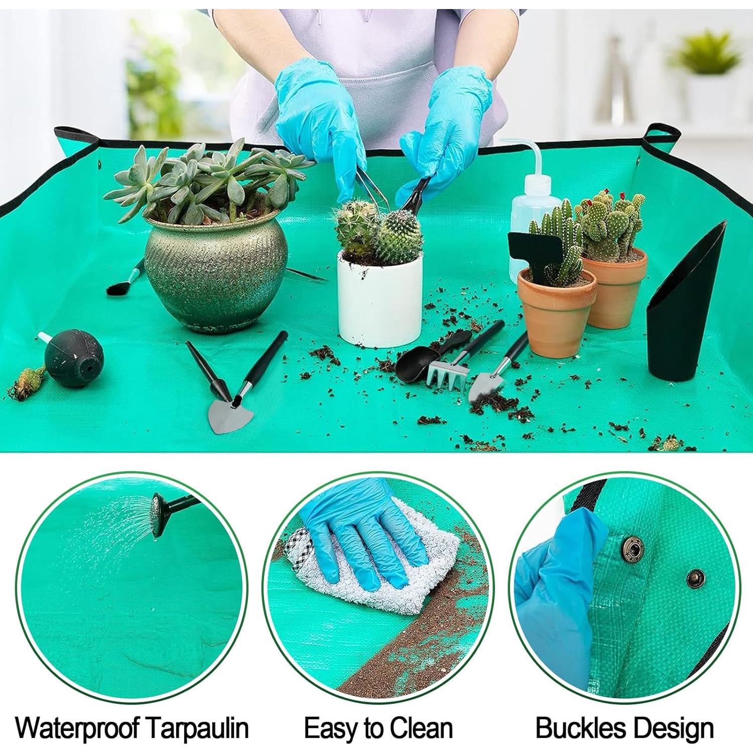 Juego de Herramientas para Suculentas ANPHSIN 44 Pcs Verde